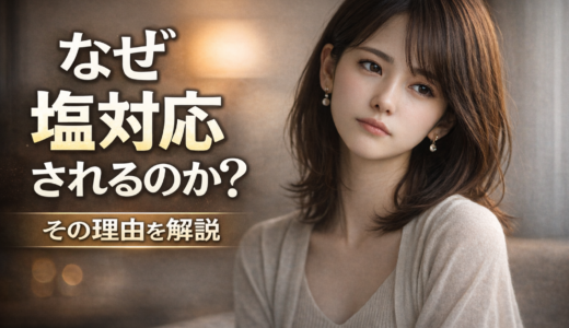 なぜ塩対応されるのか？その理由を解説